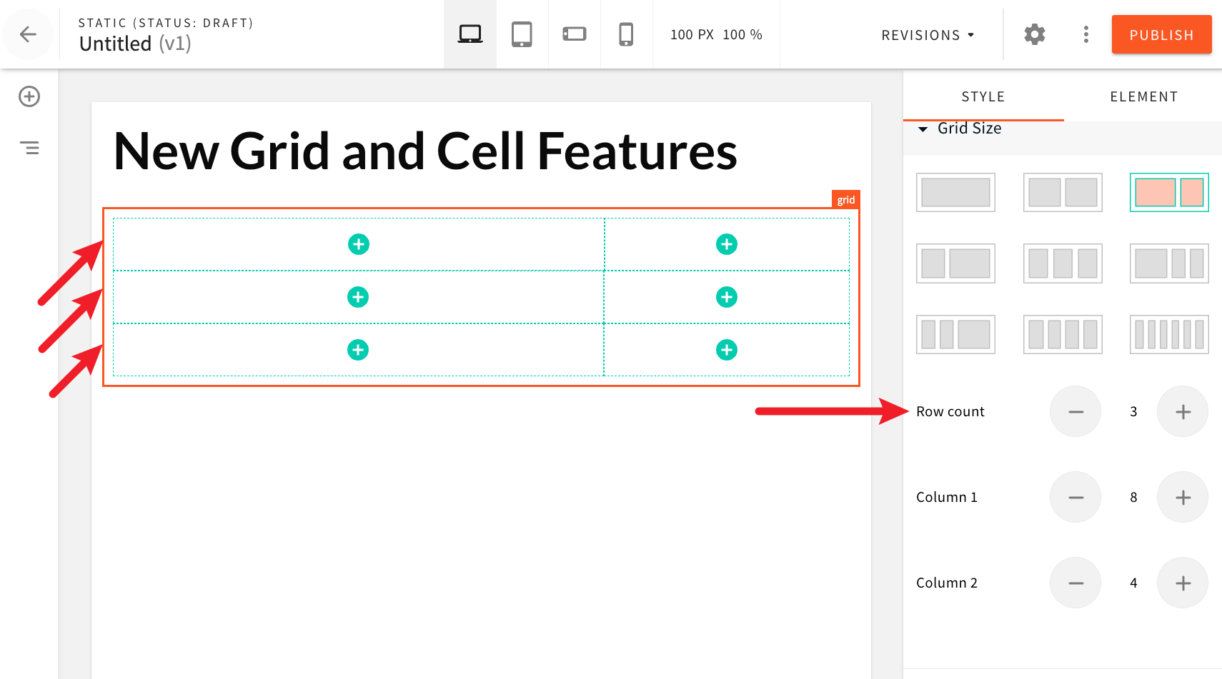 Grids With Multiple Rows